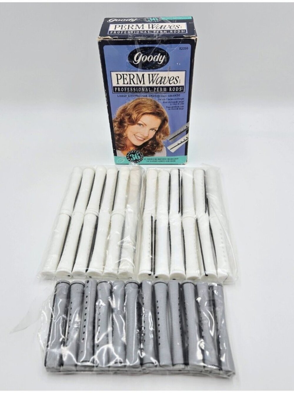 Vintage 1999 Goody Perm Waves Professional Rods Rollers 24 Large 12 Medium New